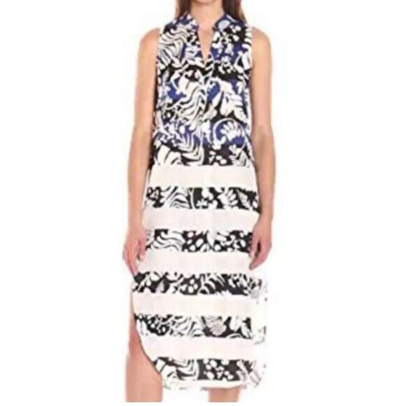 Mara Hoffman Anguilla Shirtdress Sleeveless Tropical Print Size Medium - Picture 3 of 16